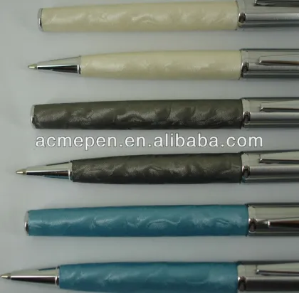 New Arrival Novelty Design Classic PU leather Metal Roller Ball Pens