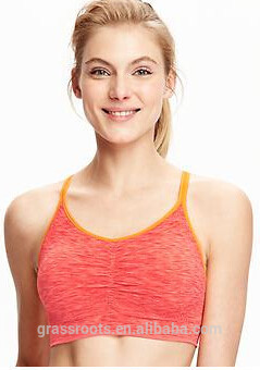 Women's Light Support Ruched Seamless Sports Bra