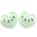 Resin Charms Hot Selling Newest Products Heart LOVE Theme Cute Colorful Resin Beads Flat Back Stickers for Craft DIY