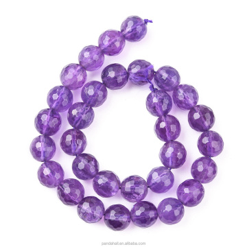 Pandahall 6mm Purple Round Faceted Natural Amethyst Beads: Unique Jewelry Crafting Supplies