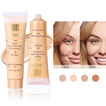 BAOLISHI Customized 4-Color Liquid Foundation - Long-Lasting Matte, Waterproof, Vegan, All Skin Types