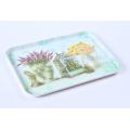 classic rectangular tray with decor