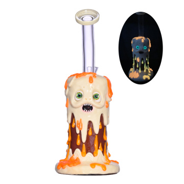 Khanya ka lefifing la Polymer Clay Pipe, 3D Cute khalase hoong Hookeng, 1D Clos Hookah, The hasmade Crafts