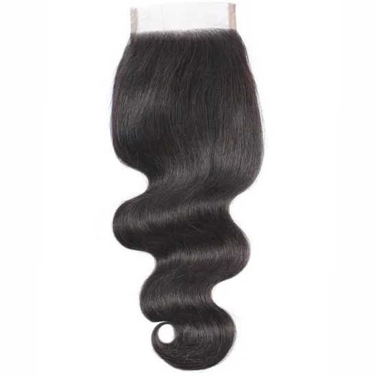 Direct Factory Hair Vendors Vietenamese Virgin Hair 4x4 Lace Closure Pre Plucked Swiss Lace Closure Body Wave With Baby Hair