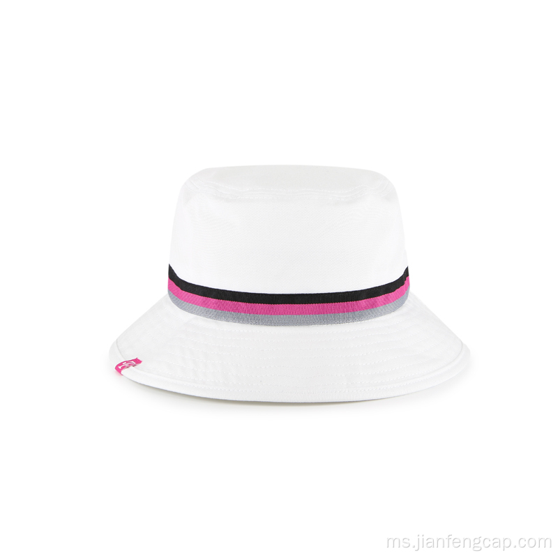 topi baldi putih kain tenun suncut cotton twill