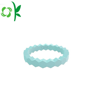 Fashion Design Stackable Silicone Wedding Ring Soft Ring