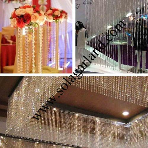 99Feet przezroczyste koraliki bąbelkowe Roll Garland Wedding Party Decor