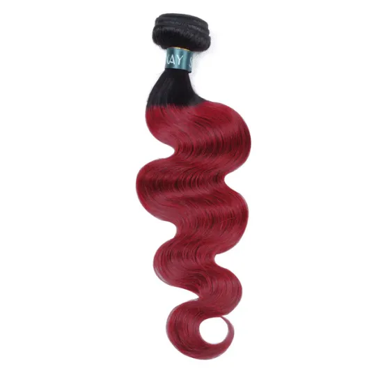 Youfa Hair Vendor Ombre Color 1b/Burg Red Body Wave 100% Cambodian Human Hair Bundles Cuticle Aligned Raw Remy Hair Extension