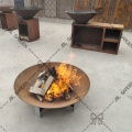 Rust Corten Steel Fire Pit Bowl With Stand