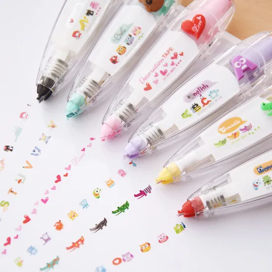 Kawaii DIY Lace Correction Tape - Lovely Cartoon Shaped Transparent Push-Type Correction Tapes