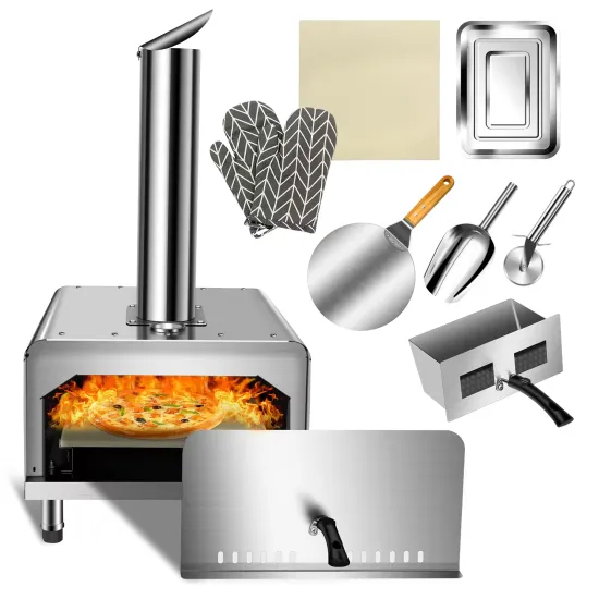 11-13 Inch Portable Stainless Steel Commercial BBQ Pizza Oven for Outdoor Kitchen