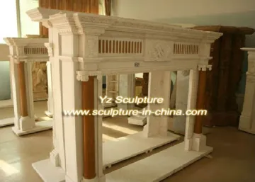 French Style Marble Fireplace Mantel FPS-G044