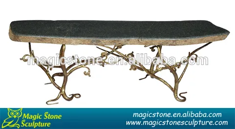 Good design wrought iron garden bench