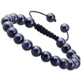 Pouvoir de guérison naturel bijoux en pierres précieuses bracelets en cristal brins perles unisexe macramé réglable 8mm