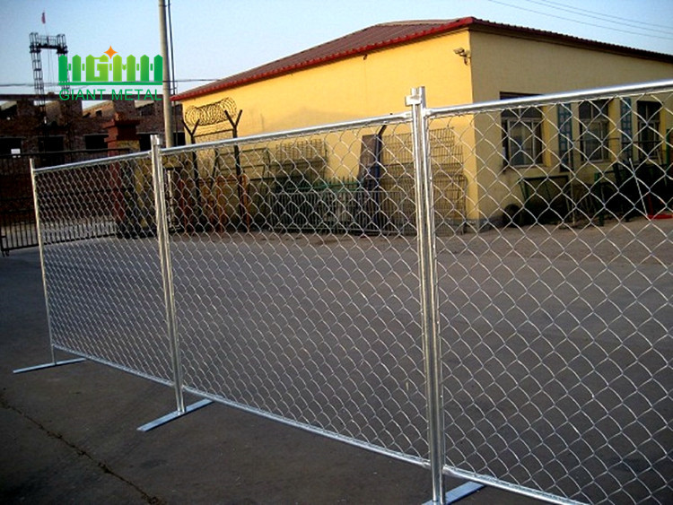 Galvanised temporary fence brace