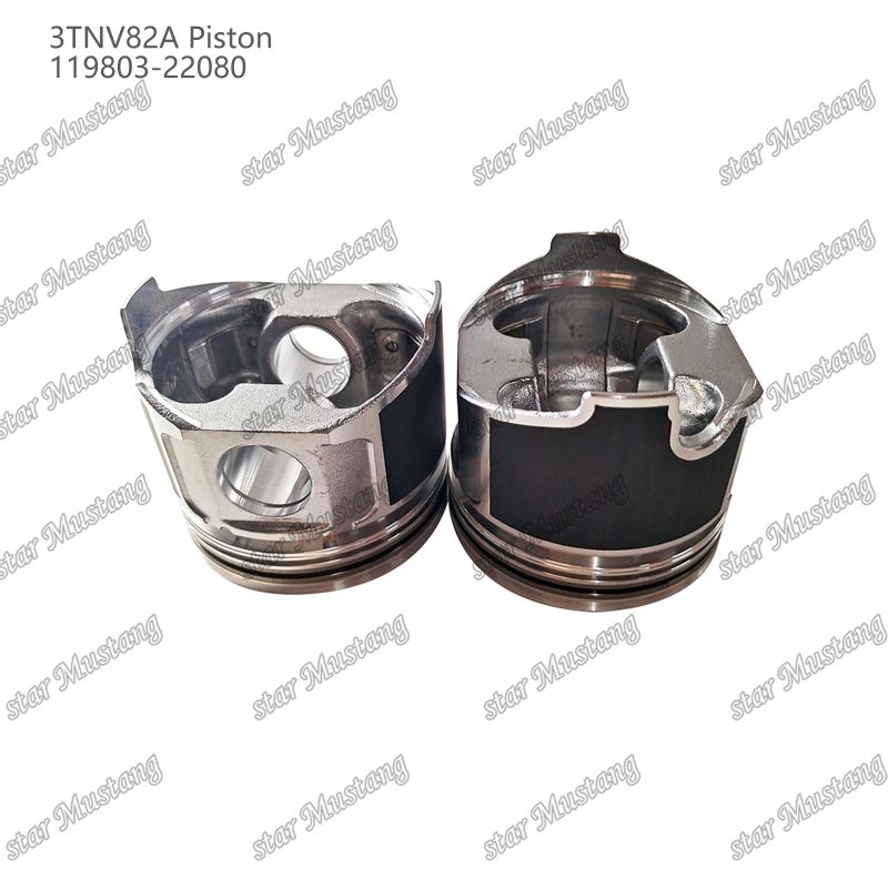 3TNV82A Piston With Pin for Yanmar Diesel Engine - Combustion Chamber 119802-22080