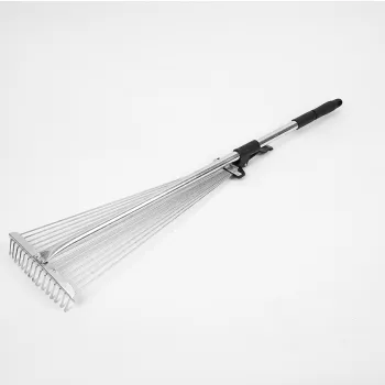 Adjustable Stainless Steel Garden Leaf Rake