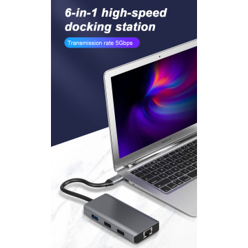 Alumínio USB C Dongle Docking Station Adaptador HDMI