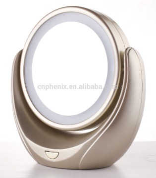 Double sides mirror with Bright LED light