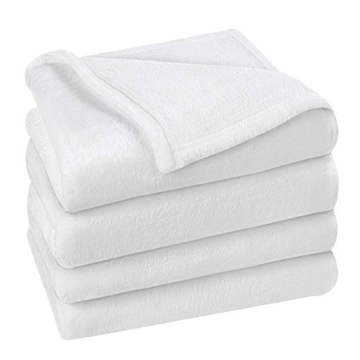Custom White Fluffy Baby Blankets for Sublimation Printing: 50x60 Inches, Bleached Base