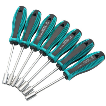 Metric and Inch 5-14mm Magnetic Tip TPR Handle Screwdriver with Rubber Coated Handle: Socket Drivers and Sleeve Driver Set