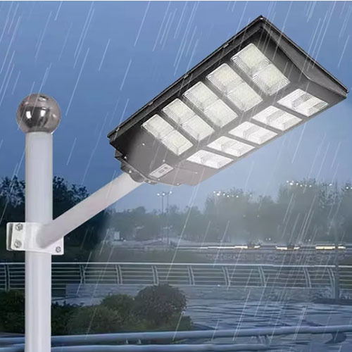 Complete Solar Street Light System with External LiFePO4 Lithium Battery Under the Solar Panel