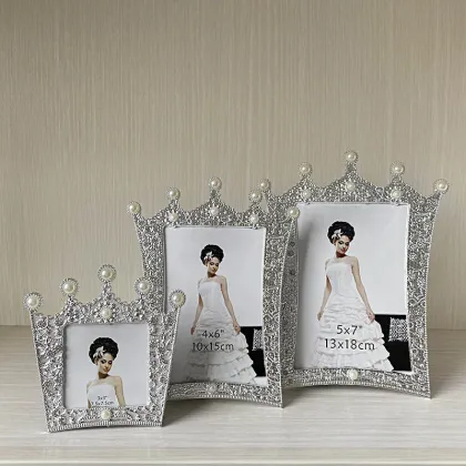 Resin Imperial Crown Flower Photo Frames Art Decoration Studio
