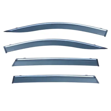 Black Body Kit Car Wind Deflector Sun Door Visor for Santafe 2019