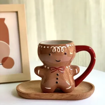 귀여운 kawaii 300ml 3D 진저 브레드 맨 세라믹 머그잔