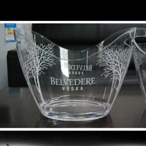 Promotion Cheap Plastic Double Handle Scrub Ice Bucket