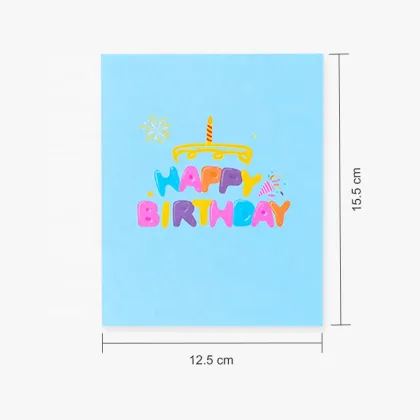 Luxurious Multi-Color Faceless Doll Cake Pop Up Greeting Card