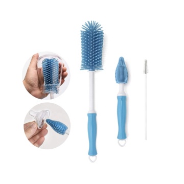 Soft Touch Baby Bottle Cleaning Brush - Silicone Brush for Bottles, Mugs, and Straws