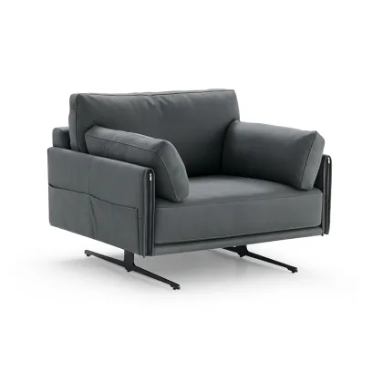 High end Half leather sofa office sofa design