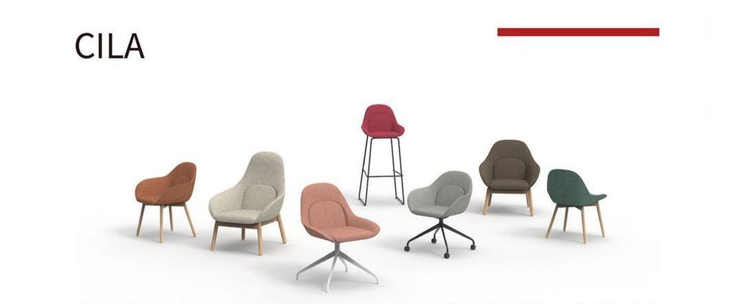 Contemporary Fabric - Upholstered Task Chairs, Lounge Chairs & Side Chairs with Metal Bases and Casters for Office Spaces