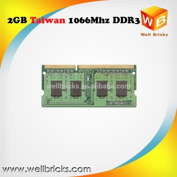 Taiwan factory full compatible ram 1600mhz 1333mhz 1066mhz ddr3 2gb laptop memory