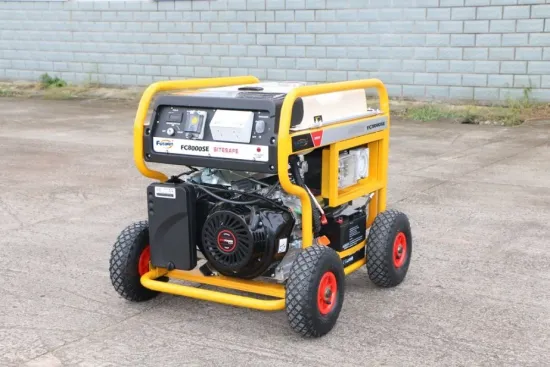 8kw Generator Petrol with Sitesafe RCD and 4 X Pneumatic Large Wheels (FC8000SE)