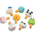 Κινούμενα σχέδια Ρητίνη Γλειφιτζούρι Μπισκότο Τεχνητό Ζώο Panda Flog Flat Back για Kawaii Phone Case DIY Craft Dollhouse Toys