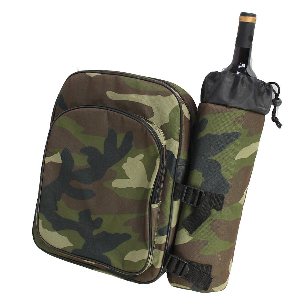 Mochila de camping verde camuflaje personalizado