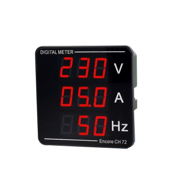CH72 Digital Display Combination Instrument - 220V/380V AC Voltage, Ammeter & Frequency Meter (100A)