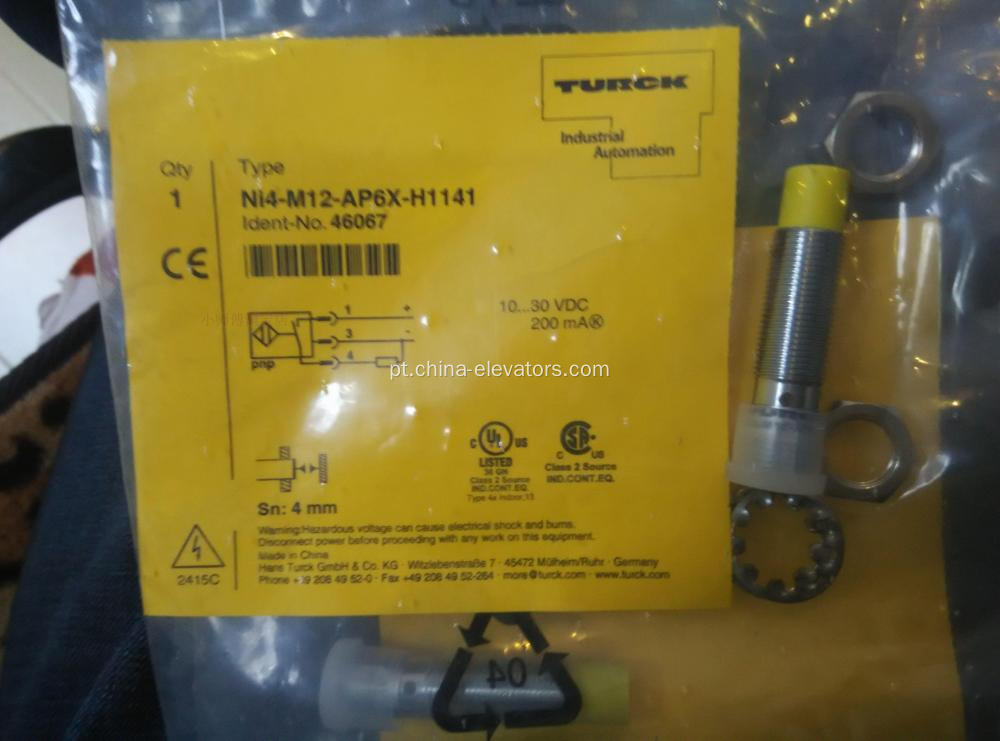 Sensor de monitoramento de freio 46067 para escadas rolantes ThyssenKrupp