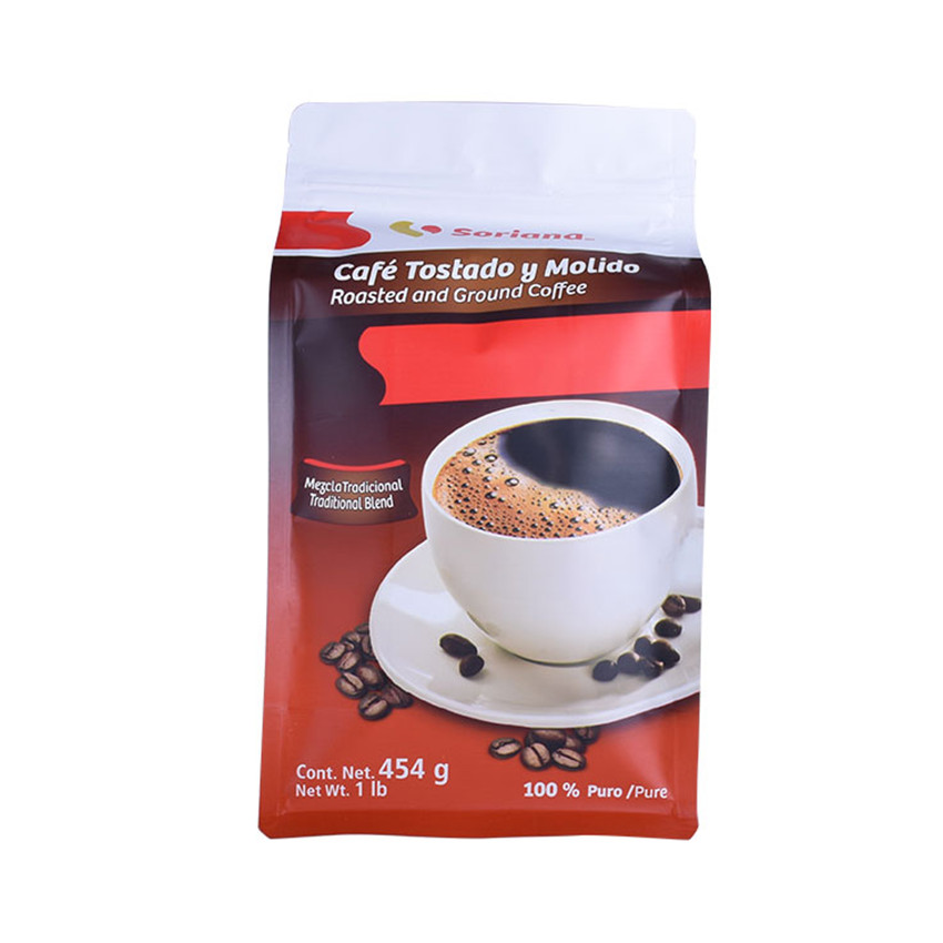 custom printed ziplock kraft paper aluminum foil tea coffee pouch