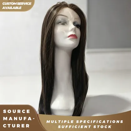 Highlight Brown Straight Lace Front Wig
