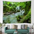 Forest Tapestry Trees River Wall Hanging Nature Style 3D Print Tapestry for Livingroom Bedroom Home Dorm Decor