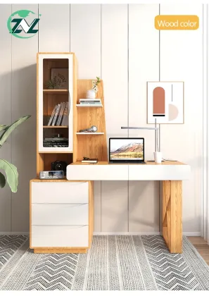 Multifunctional Storage Desk Wooden Home Office Wood Desk