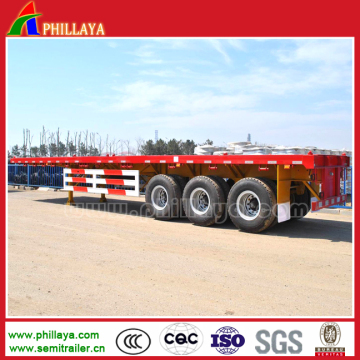 Tri-Axle Platform Container Trailer with German Suspension