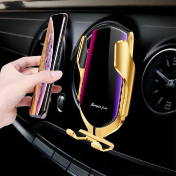 Universal Infrared Sensor Smart Automatic Clamp Qi 10w Car Fast Charging Stand Mobile Phone Mount Wireless Car Charger Holder