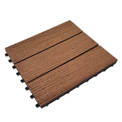 Diy Wood Plastic Composite Floor Tile Interlocking Terrace Wpc Floor
