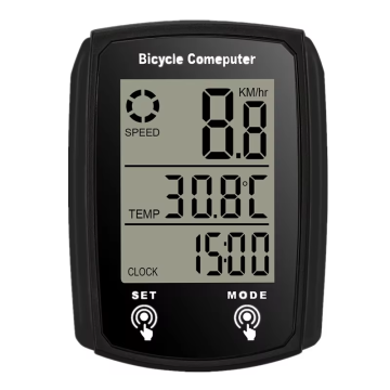 Drahtloses Fahrrad -Smart -Tachometer mit Touchscreen und leuchtendem Kilometerzähler