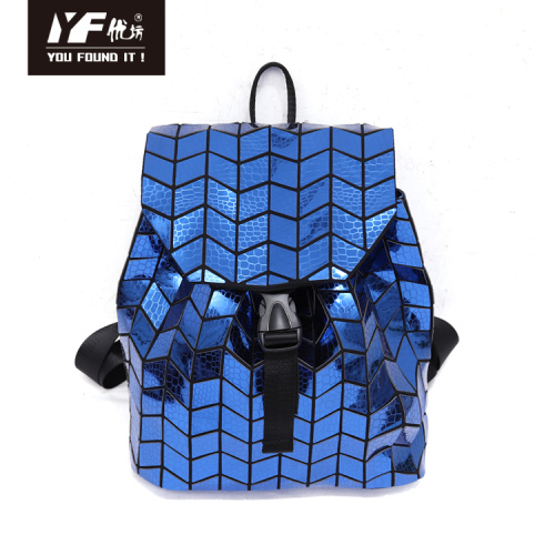 School Backpacks Geometric leather laptop school foldable backpack Manufactory