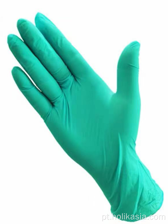 Luvas de esterilização de látex verdes descartáveis